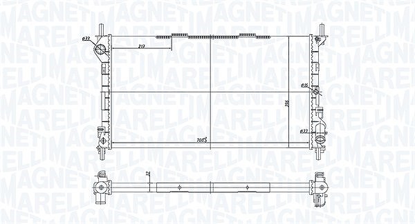 Magneti Marelli Kühler, Motorkühlung [Hersteller-Nr. 350213181200] für Ford