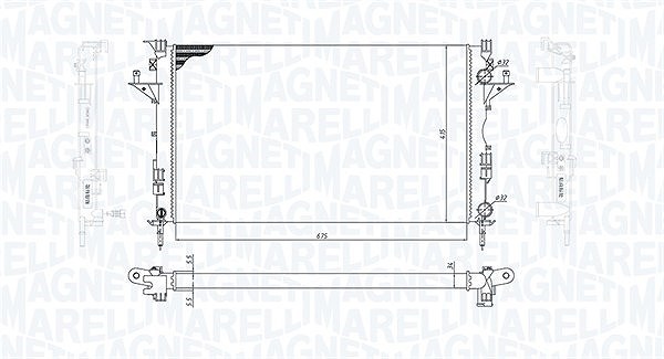Magneti Marelli Kühler, Motorkühlung [Hersteller-Nr. 350213185800] für Renault