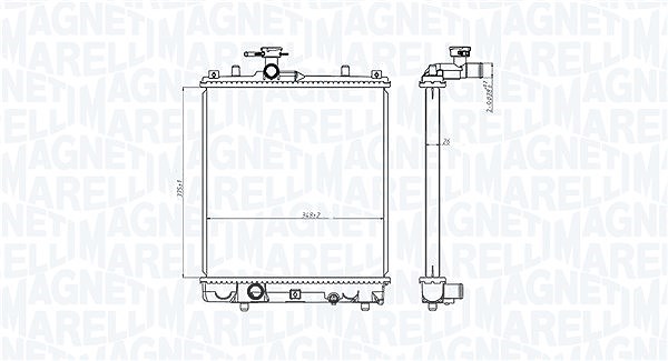 Magneti Marelli Kühler, Motorkühlung [Hersteller-Nr. 350213186100] für Suzuki