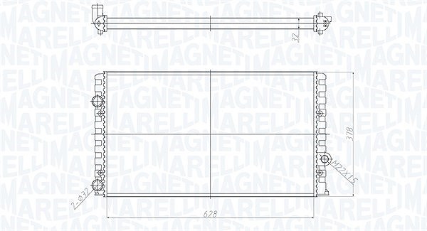 Magneti Marelli Kühler, Motorkühlung [Hersteller-Nr. 350213190700] für VW