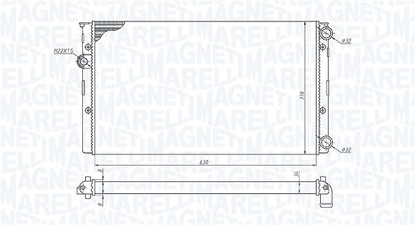 Magneti Marelli Kühler, Motorkühlung [Hersteller-Nr. 350213191100] für VW