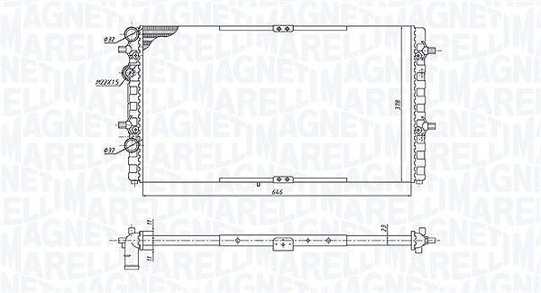 Magneti Marelli Kühler, Motorkühlung [Hersteller-Nr. 350213191400] für Seat