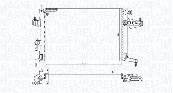Magneti Marelli Kühler, Motorkühlung [Hersteller-Nr. 350213191600] für Vauxhall, Opel