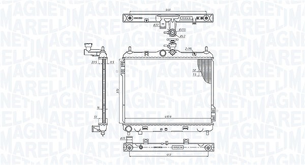 Magneti Marelli Kühler, Motorkühlung [Hersteller-Nr. 350213192200] für Hyundai