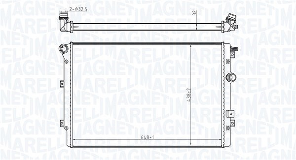 Magneti Marelli Kühler, Motorkühlung [Hersteller-Nr. 350213196800] für VW, Seat