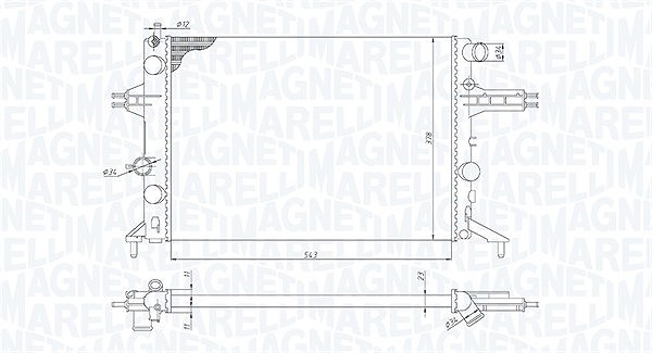 Magneti Marelli Kühler, Motorkühlung [Hersteller-Nr. 350213192400] für Vauxhall, Opel