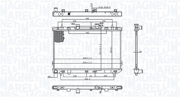 Magneti Marelli Kühler, Motorkühlung [Hersteller-Nr. 350213197200] für Hyundai