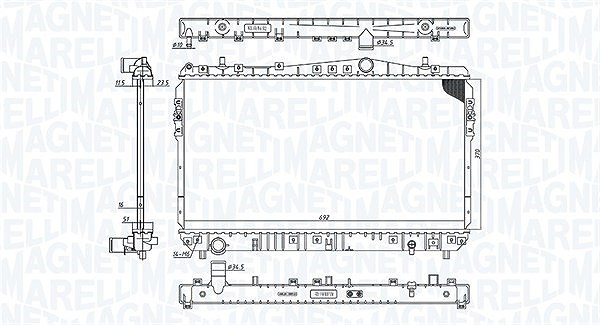 Magneti Marelli Kühler, Motorkühlung [Hersteller-Nr. 350213197600] für Chevrolet, Daewoo