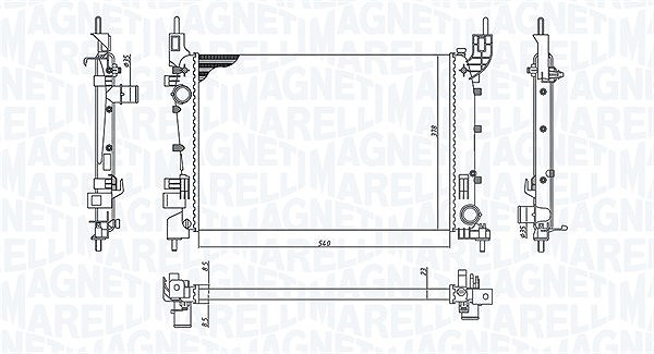 Magneti Marelli Kühler, Motorkühlung [Hersteller-Nr. 350213200400] für Fiat