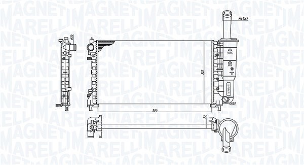 Magneti Marelli Kühler, Motorkühlung [Hersteller-Nr. 350213194200] für Fiat