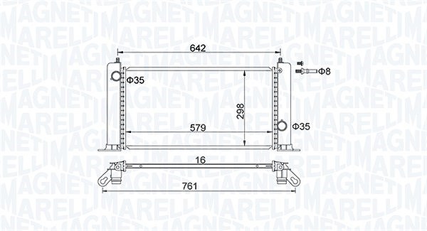 Magneti Marelli Kühler, Motorkühlung [Hersteller-Nr. 350213194500] für Fiat