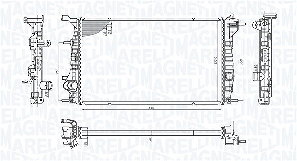 Magneti Marelli Kühler, Motorkühlung [Hersteller-Nr. 350213200600] für Renault