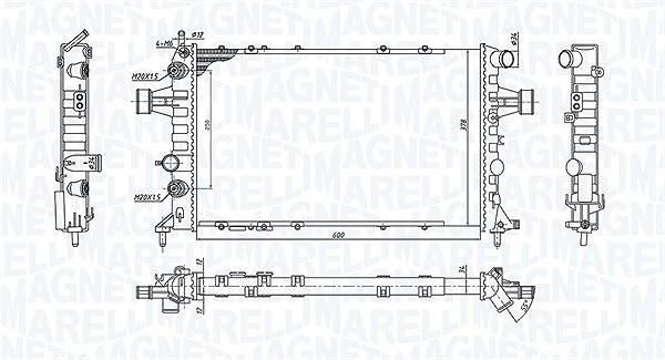 Magneti Marelli Kühler, Motorkühlung [Hersteller-Nr. 350213194600] für Opel, Vauxhall