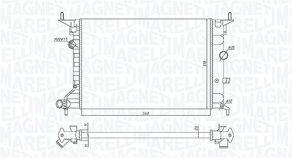 Magneti Marelli Kühler, Motorkühlung [Hersteller-Nr. 350213194800] für Opel