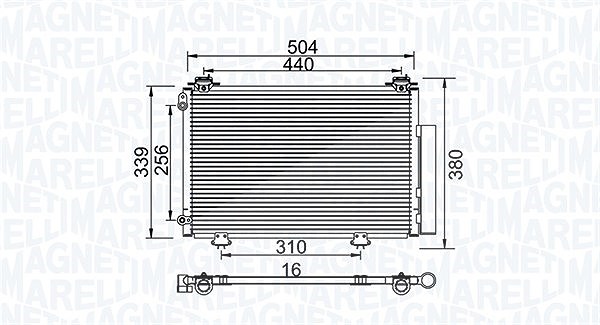Magneti Marelli Kondensator, Klimaanlage [Hersteller-Nr. 350203736000] für Toyota