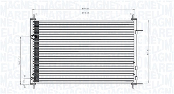 Magneti Marelli Kondensator, Klimaanlage [Hersteller-Nr. 350203767000] für Toyota