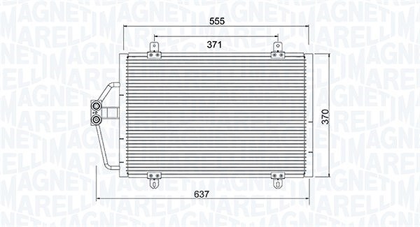Magneti Marelli Kondensator, Klimaanlage [Hersteller-Nr. 350203784000] für Renault