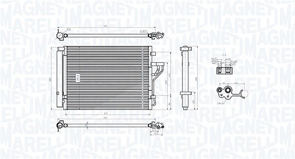 Magneti Marelli Kondensator, Klimaanlage [Hersteller-Nr. 350203778000] für Hyundai, Kia