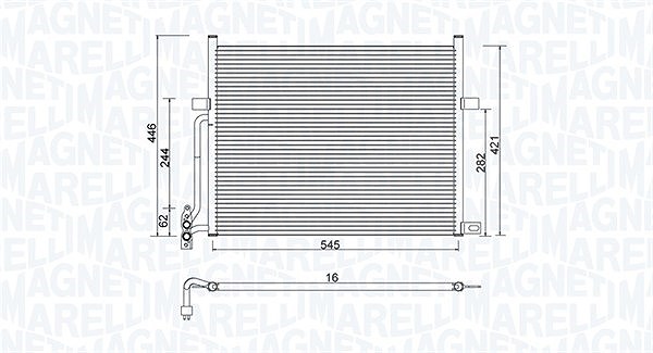 Magneti Marelli Kondensator, Klimaanlage [Hersteller-Nr. 350203776000] für BMW