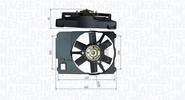 Magneti Marelli Lüfter, Motorkühlung [Hersteller-Nr. 069422800010] für Fiat, Citroën, Peugeot