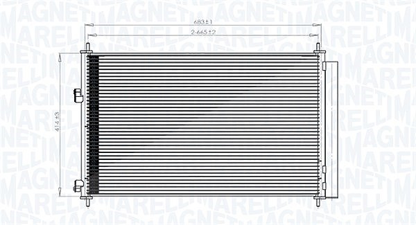 Magneti Marelli Kondensator, Klimaanlage [Hersteller-Nr. 350203742000] für Toyota