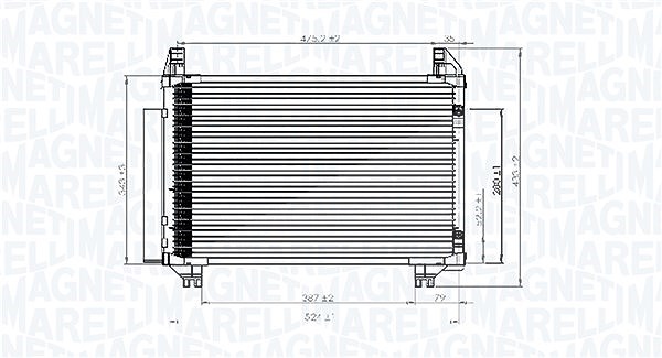Magneti Marelli Kondensator, Klimaanlage [Hersteller-Nr. 350203741000] für Toyota