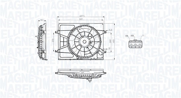 Magneti Marelli Lüfter, Motorkühlung [Hersteller-Nr. 069422793010] für Hyundai