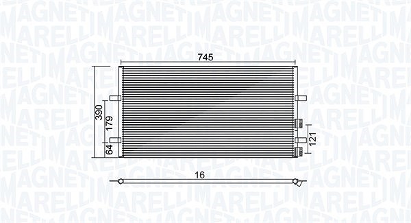 Magneti Marelli Kondensator, Klimaanlage [Hersteller-Nr. 350203740000] für Ford