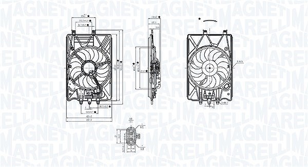 Magneti Marelli Lüfter, Motorkühlung [Hersteller-Nr. 069422781010] für Fiat
