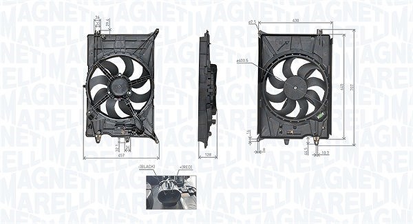 Magneti Marelli Lüfter, Motorkühlung [Hersteller-Nr. 069422777010] für Fiat, Jeep