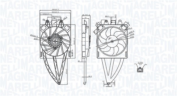 Magneti Marelli Lüfter, Motorkühlung [Hersteller-Nr. 069422716010] für Fiat