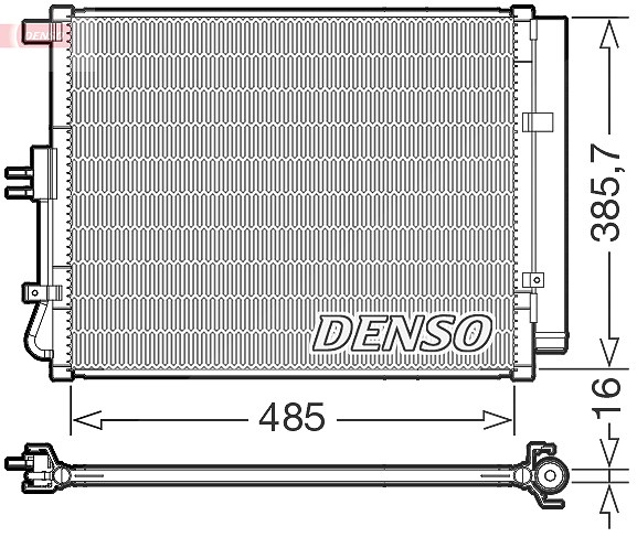 Denso Kondensator, Klimaanlage [Hersteller-Nr. DCN43007] für Kia