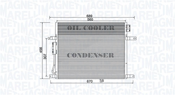 Magneti Marelli Kondensator, Klimaanlage [Hersteller-Nr. 350203967000] für Jeep