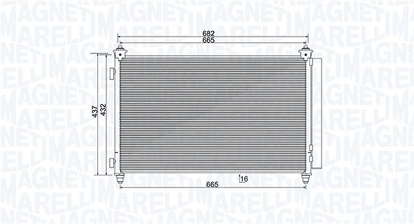 Magneti Marelli Kondensator, Klimaanlage [Hersteller-Nr. 350203991000] für Mazda