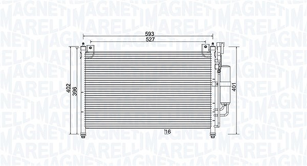 Magneti Marelli Kondensator, Klimaanlage [Hersteller-Nr. 350203989000] für Mazda