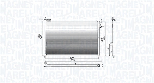 Magneti Marelli Kondensator, Klimaanlage [Hersteller-Nr. 350203937000] für Honda