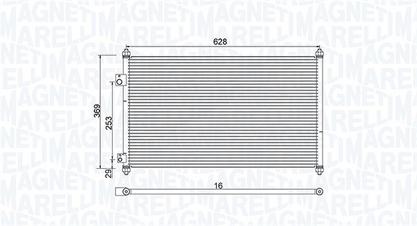 Magneti Marelli Kondensator, Klimaanlage [Hersteller-Nr. 350203933000] für Honda