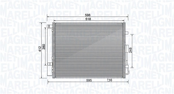 Magneti Marelli Kondensator, Klimaanlage [Hersteller-Nr. 350203984000] für Kia