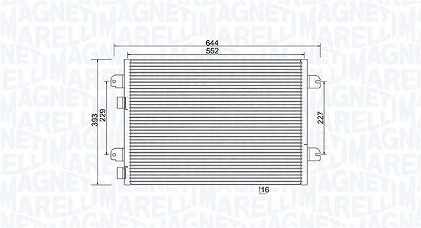 Magneti Marelli Kondensator, Klimaanlage [Hersteller-Nr. 350203931000] für Renault, Dacia