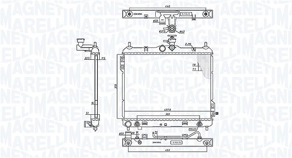 Magneti Marelli Kühler, Motorkühlung [Hersteller-Nr. 350213197700] für Hyundai