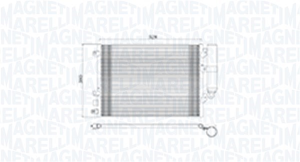 Magneti Marelli Kondensator, Klimaanlage [Hersteller-Nr. 350203893000] für Renault, Dacia