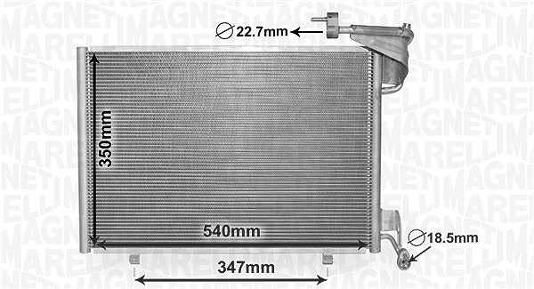 Magneti Marelli Kondensator, Klimaanlage [Hersteller-Nr. 350203870000] für Ford
