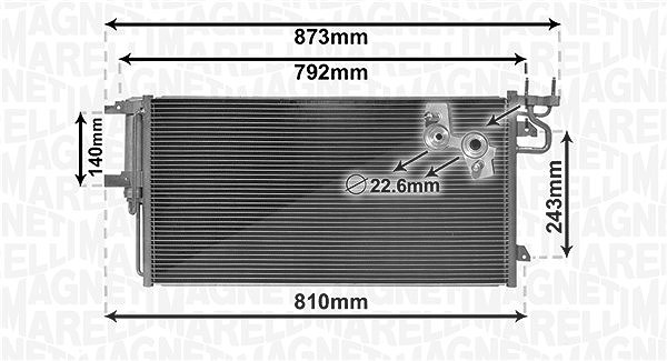 Magneti Marelli Kondensator, Klimaanlage [Hersteller-Nr. 350203868000] für Ford