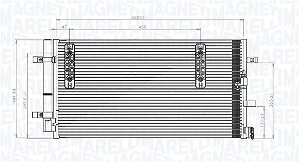 Magneti Marelli Kondensator, Klimaanlage [Hersteller-Nr. 350203827000] für Audi