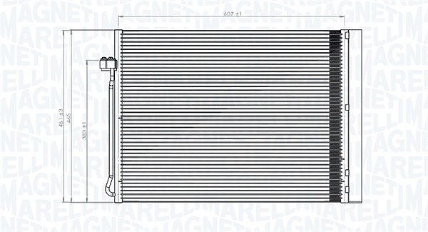 Magneti Marelli Kondensator, Klimaanlage [Hersteller-Nr. 350203795000] für BMW