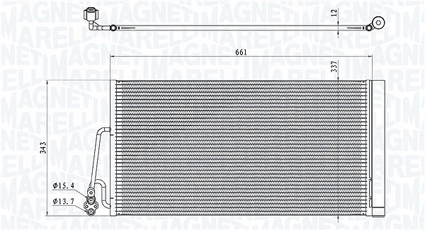 Magneti Marelli Kondensator, Klimaanlage [Hersteller-Nr. 350203861000] für Mini