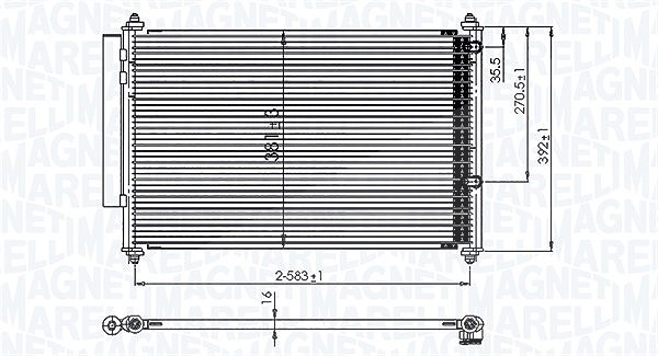 Magneti Marelli Kondensator, Klimaanlage [Hersteller-Nr. 350203850000] für Toyota