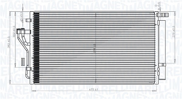 Magneti Marelli Kondensator, Klimaanlage [Hersteller-Nr. 350203848000] für Kia, Hyundai