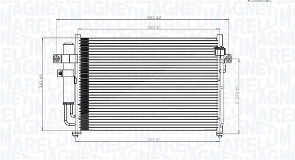 Magneti Marelli Kondensator, Klimaanlage [Hersteller-Nr. 350203846000] für Hyundai