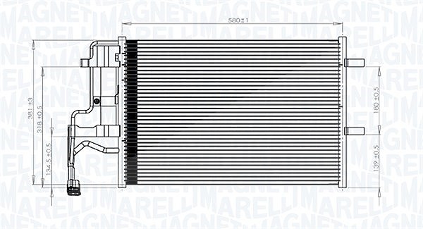 Magneti Marelli Kondensator, Klimaanlage [Hersteller-Nr. 350203844000] für Mazda